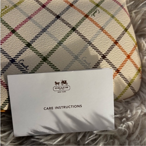 Coach Multicolor Plaid Wristlet
